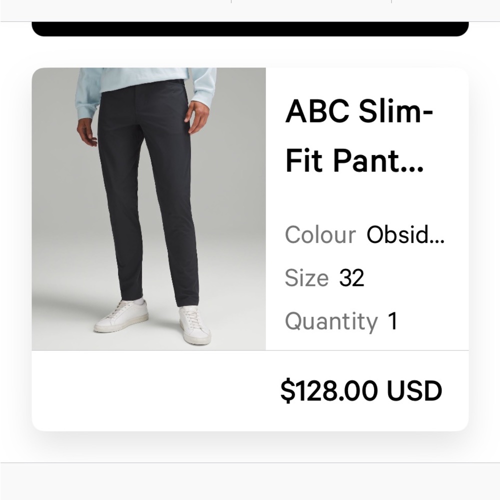 Mens lululemon ABC Slim fit